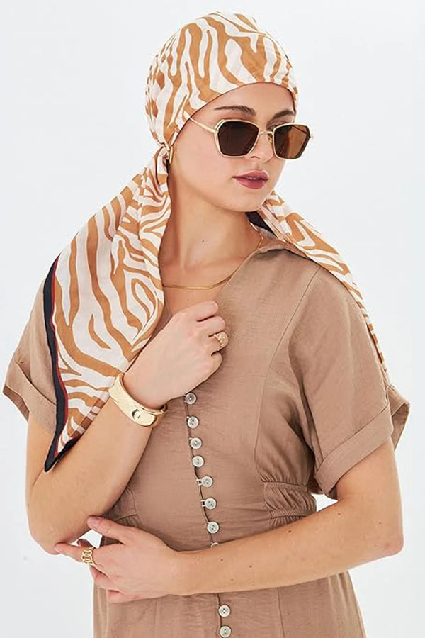 dscarf Headwear Pre Tied Head Scarves for Patterned Women Featuring | Soft Chemo Head Wear Headcover Ready Headwear