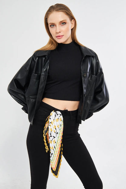 Patterned Pleated Scarf