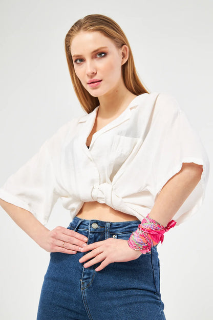 Patterned Pleated Scarf