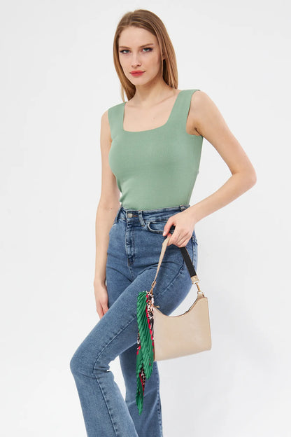 Patterned Pleated Scarf