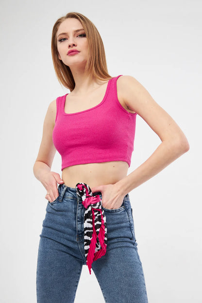 Patterned Pleated Scarf