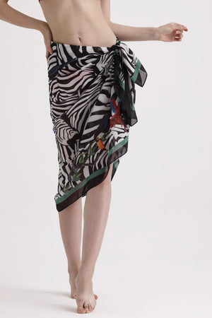 Zebra Desenli Pareo - Plaj Için Hafif Desenli Pareo