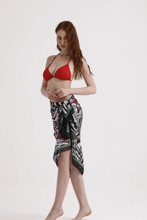 Zebra Desenli Pareo - Plaj Için Hafif Desenli Pareo