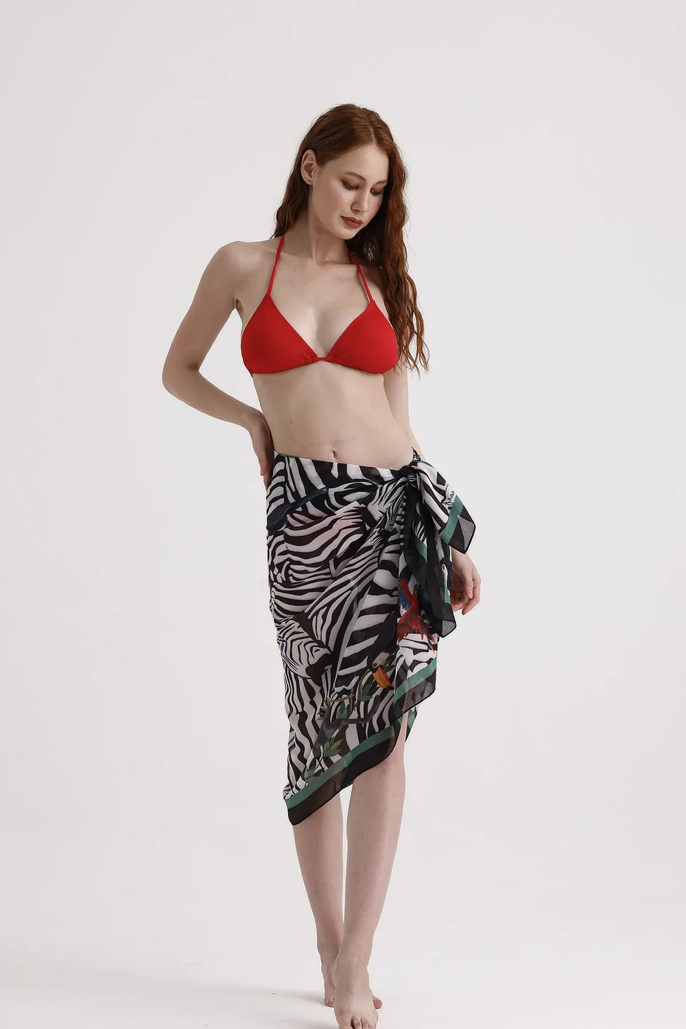 Zebra Desenli Pareo - Plaj Için Hafif Desenli Pareo