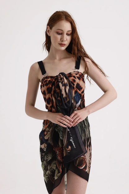 Dscarf Pareo Leopard Print