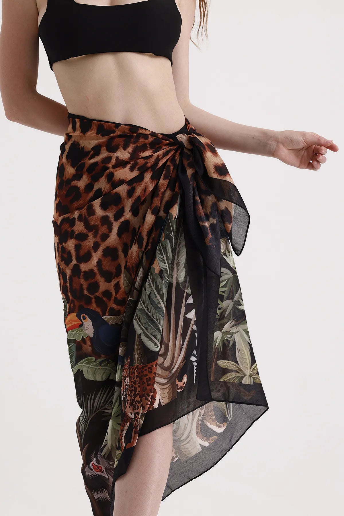 Dscarf Pareo Leopard Print