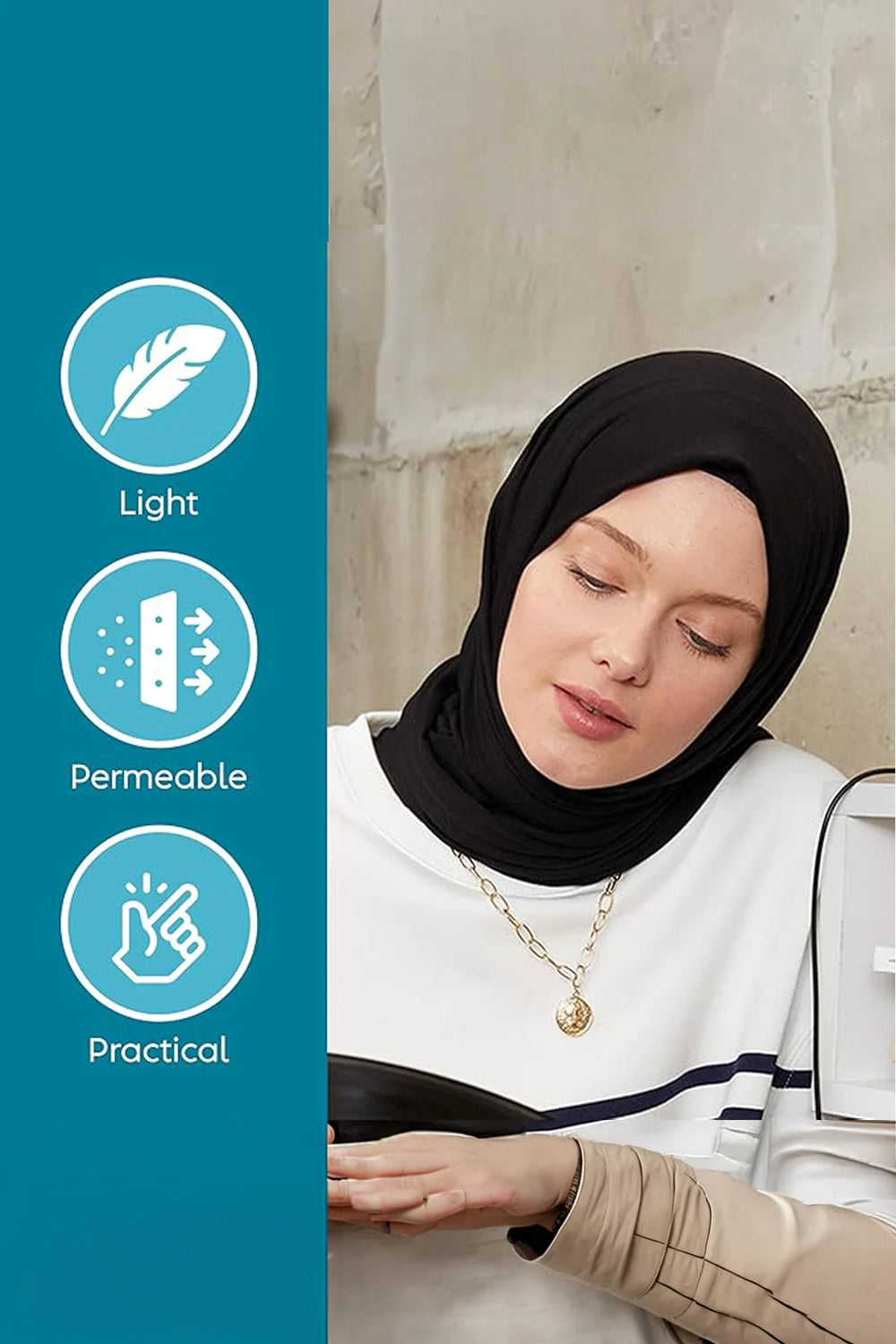Premium Jersey Head Scarf Wrap Instant Hijab For Women | Women Muslim Instant Hijab | Ready Pre sewn Jersey Turban