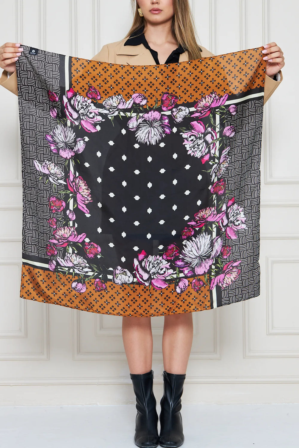 İpek Fular Eşarp - Kadın Fular Şık Kombinler Için