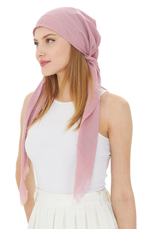 dscarf Headwear Pre Tied Head Scarves for Women Featuring | Soft Chemo Head Wear Headcover Ready Headwear