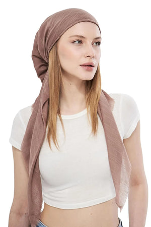 dscarf Headwear Pre Tied Head Scarves for Women Featuring | Soft Chemo Head Wear Headcover Ready Headwear