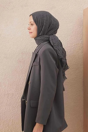 dscarf Wrinkle Long Scarf | Women Muslim Head Wraps Hijab | Soft Crinkle Scarf for Seasons | Solid Color Long Bambu Shawl