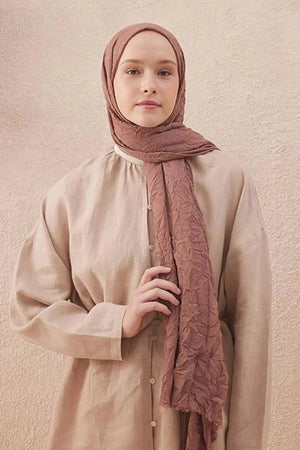 dscarf Wrinkle Long Scarf | Women Muslim Head Wraps Hijab | Soft Crinkle Scarf for Seasons | Solid Color Long Bambu Shawl