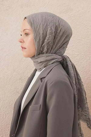 dscarf Wrinkle Long Scarf | Women Muslim Head Wraps Hijab | Soft Crinkle Scarf for Seasons | Solid Color Long Bambu Shawl