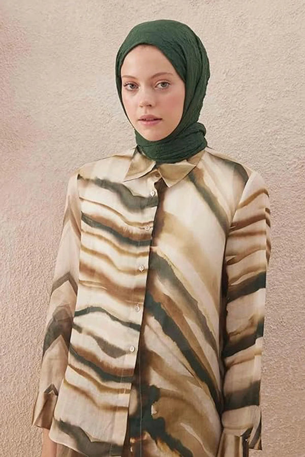 dscarf Wrinkle Long Scarf | Women Muslim Head Wraps Hijab | Soft Crinkle Scarf for Seasons | Solid Color Long Bambu Shawl