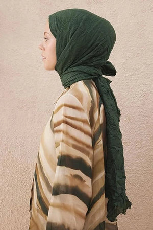 dscarf Wrinkle Long Scarf | Women Muslim Head Wraps Hijab | Soft Crinkle Scarf for Seasons | Solid Color Long Bambu Shawl
